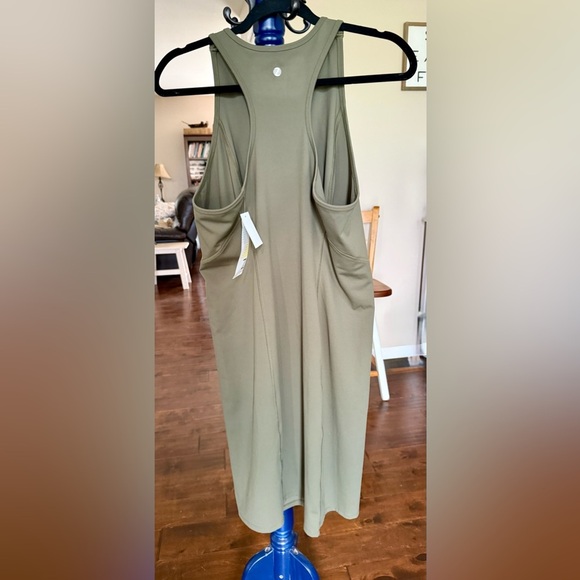 Zella Olive Green Racerback Midi dress, Size Large - Picture 8 of 8